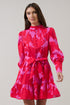 Briff Floral Beacher Pintuck Shift Dress